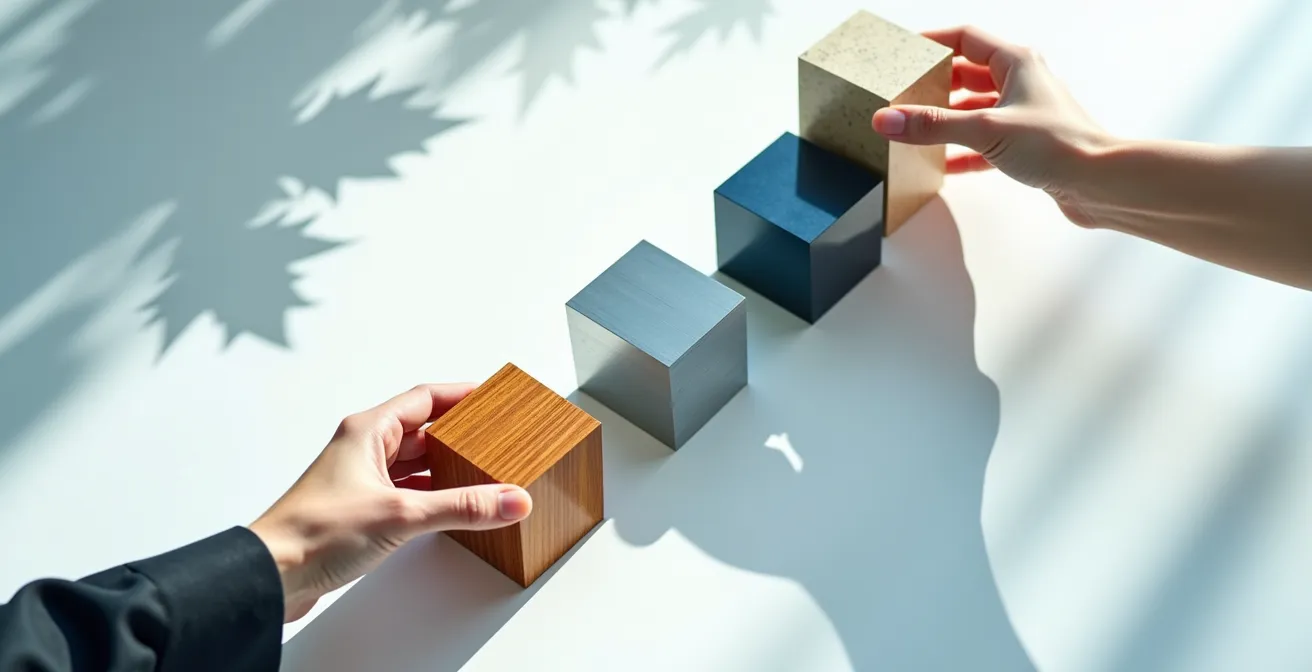 Professional reviewing grant proposal documents with strategic notes